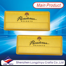 Magnetic Gold Plated Aluminum Nameplate with Enamel